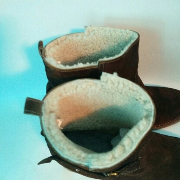 J. CREW Parker shearling lined suede boots 9 - Picture 3 of 8